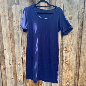 Blue Gap t-shirt dress, short sleeve midi dress, comfy, size medium